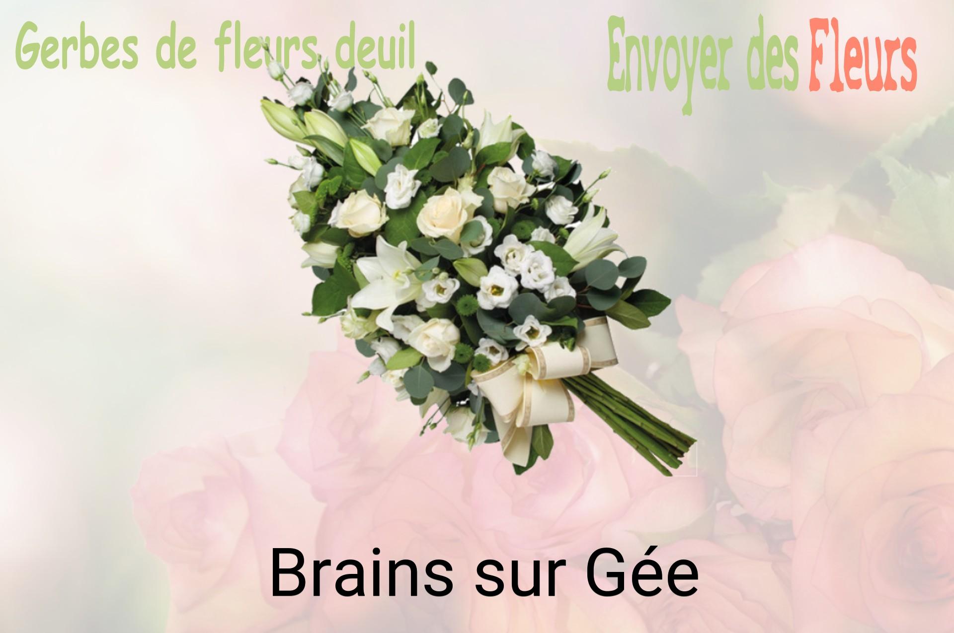 Gerbe de fleurs de deuil livrée à Brains-sur-Gée